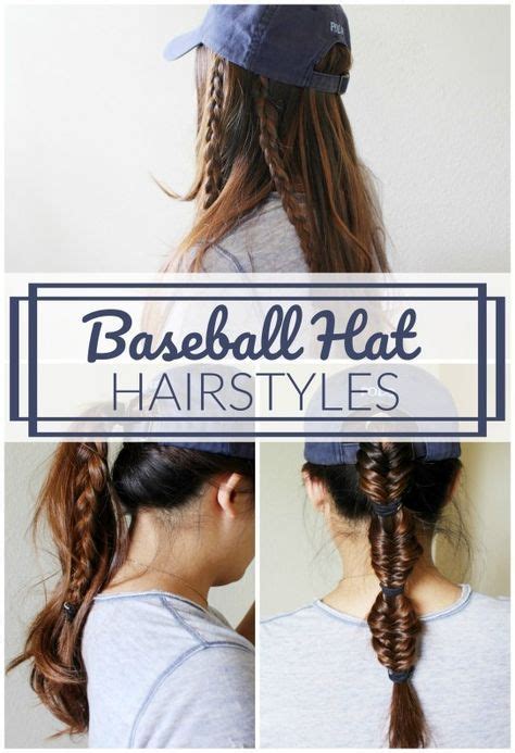 These hat hairstyles are cute with a baseball cap (or any hat), and take only a minute or two! Baseball Hat Hairstyles | Hair styles, Hat hairstyles ...