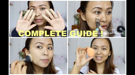 Foundation can be applied by three ways 1 brush 2 sponge 3 fingers but when we use fingers to apply foundation , it will not give you full coverage if you don't have brushes to apply foundation with i would suggest using a beauty blender but i'm assuming you mean how to apply foundation. How To Apply Liquid Foundation: Fingers, Brushes and ...