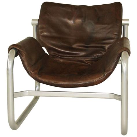 Sold and shipped by costway. Midcentury leather sling lounge chair by Maurice Burke for ...