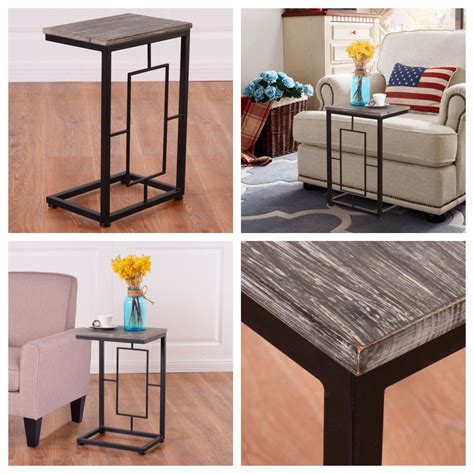 4.7 out of 5 stars. TV Tray End Lamp Table Snack Slide Under Sofa Couch Living Room Rustic Furniture
