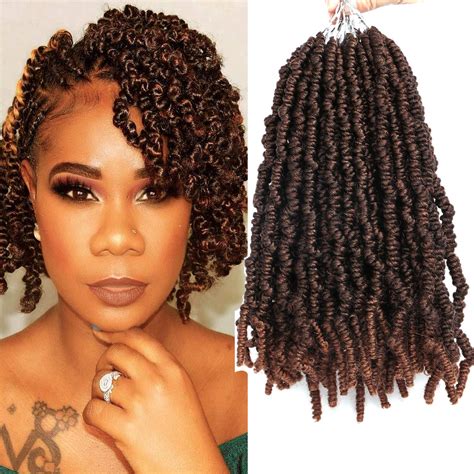 1.braids synthetic hair 2.ombre one/two/three color 3.fast shippment 4.top quality high temperature fiber. Amazon.com : 7 Packs 10 Inch Pre-looped Spring Twist Hair ...