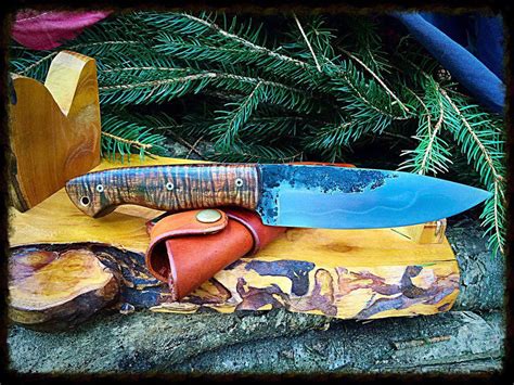 The forged knife, on the other hand, is slightly heavy but feels balanced in your hand. Personalized Bushcraft Knife | Etsy | Bushcraft knives ...