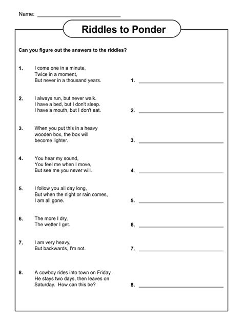 Brain teaser worksheets are a great way for young students to see, read and write while they think through the puzzles at hand. Adult Brain Teaser Games - Free Cum Fiesta