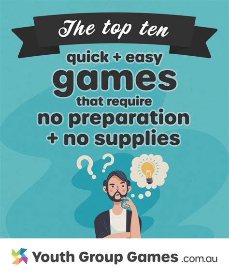 This post contains affiliate links. Top ten no prep games | Youth group games, Ten games ...