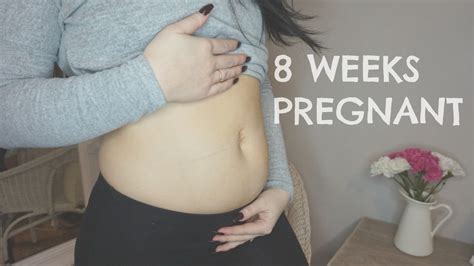 8 weeks pregnant, belly shot, morning sickness and more see how the baby in my tummy is growing and how the. 8 WEEKS PREGNANT! - YouTube