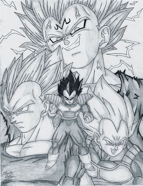 Dragonball z characters all have similarly constructed faces: Dragon Ball Z Drawing Vegeta at GetDrawings | Free download