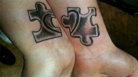 Unique couple tattoo design ideas you'll love. Couple Matching Puzzle Tattoo | Puzzle tattoos, Puzzle ...