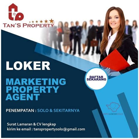 • admin staff •data entry •receptionist •secertary •dealing walkin d. Lowongan Kerja Marketing Tans Property di Solo - INFO LOKER SOLO