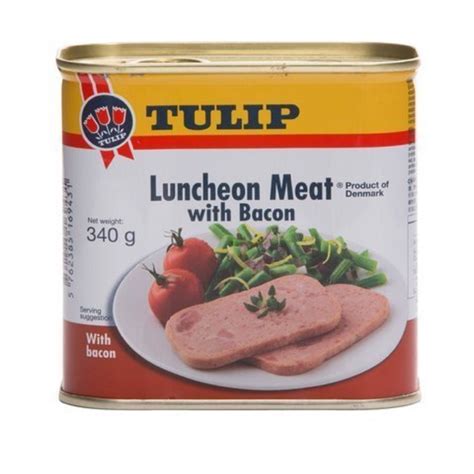 Whilst the gold standard for luncheon meats will always be spam, this is actually equal to spam but in a different way. Tulip Luncheon Meat with Bacon 340g | Shopee Malaysia