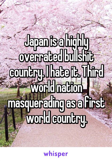 There are no third world countries anywhere on earth. Japan is a highly overrated bullshit country. I hate it ...