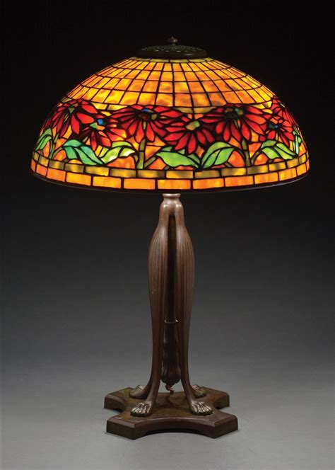 The lamp comes wired according to us safety standards. Tiffany Studios Poinsettia Table Lamp, Stained Glass with ...