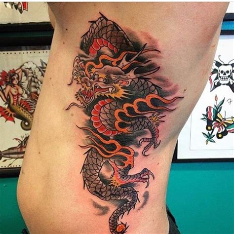 Tattoos of the dragon in the european style are mostly applied by dark pigments, color transitions are not used, straight and hard lines prevail. 75+ Unique Dragon Tattoo Designs & Meanings - Cool ...