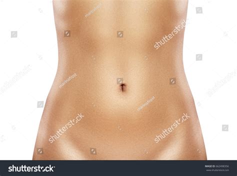 Human body woman posterior view. Beautiful Female Belly Pretty Woman Cares Stock Photo ...