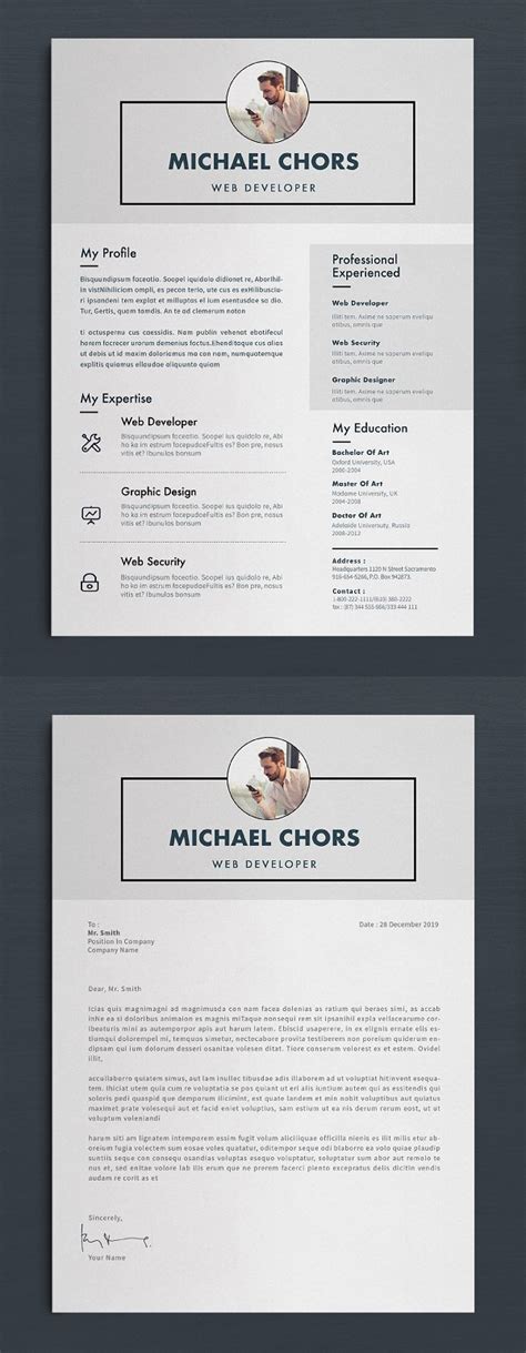 Even if the hiring company ask your to submit your details through an applicant tracking system (ats) or specialist recruitment software, it's still a good idea to have a beautiful cv ready to this product features a simple design for 1 page resume and cover letter. Resume Templates Design | Design | Graphic Design Junction