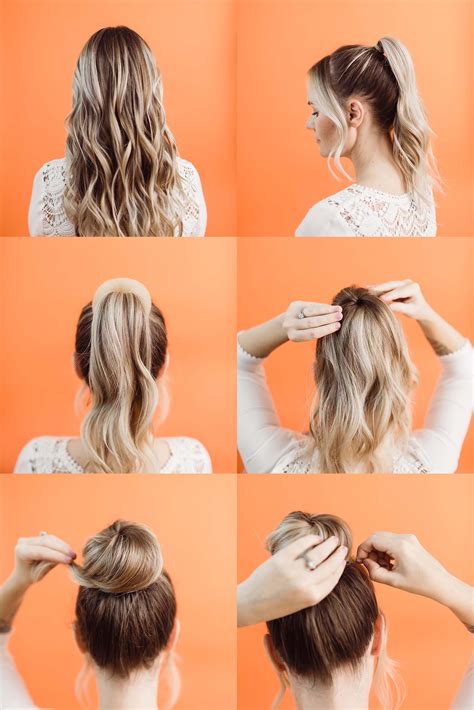 Simply put your hair in a puff or ponytail, slide the donut on, secure your hair over the donut with a headband and pins and your done! How To Use A Hair Donut - Wavy Haircut