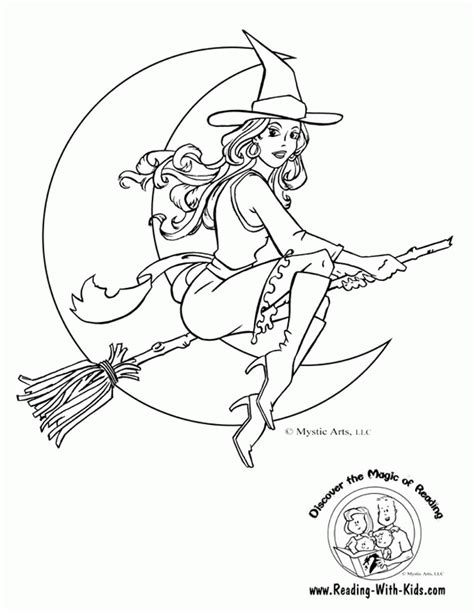 40+ witch coloring pages for adults for printing and coloring. Pretty Witches Colouring Pages - Coloring Home