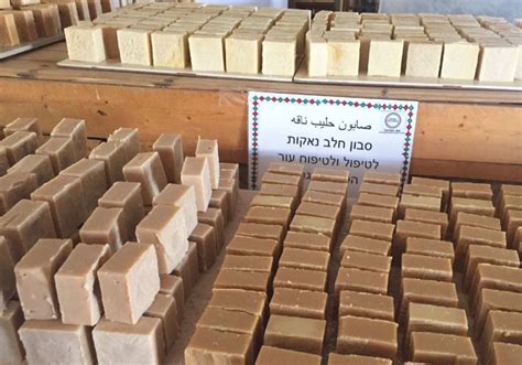 Camel milk is probably most widely known in the autism community. Soap from camel's milk on display at the workshop (photo ...