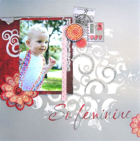 Playing card css grid ecommerce layout. So feminine scrapbooking layout | Scrapbooking layouts ...