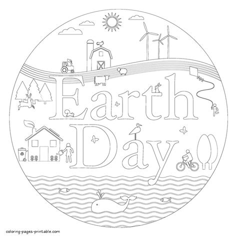 Earth day is april 22! Earth Day coloring pages that you can print. Poster