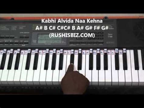 Comment must not exceed 1000 characters. Kabhi Alvida Na Kehna Piano Tutorials ( Title Song ...