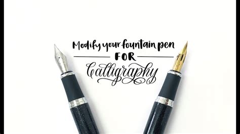 See more ideas about calligraphy pens, diy calligraphy, calligraphy tools. Modify your fountain pen for calligraphy! EASY DIY! - YouTube