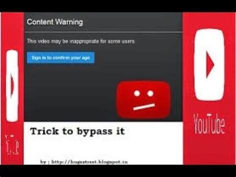 In this case, you use two little url tricks to bypass youtube age restriction. How to watch age restricted videos on youtube without ...