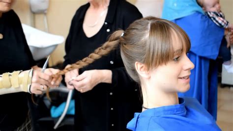 Even if your hair is long enough, that doesn't mean its ready for donation, or that it will get to those who need it most. Girl Donate Super Long Hair - YouTube