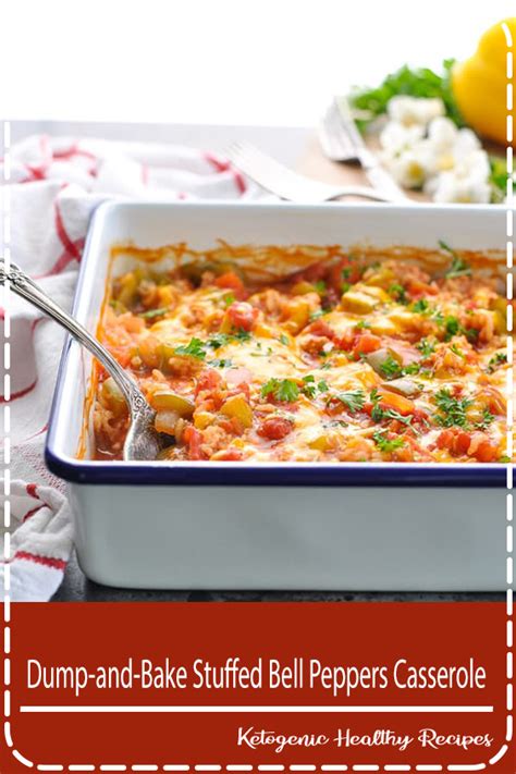 A low carb casserole the whole family will. Dump-and-Bake Stuffed Bell Peppers Casserole - Food Easy ...