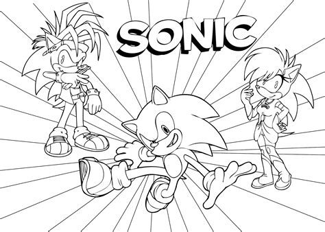 Sonic knows how to run fast and jump high, and he can also attack opponents, curling up into a ball. Desenho de Sonic e amigos para colorir - Tudodesenhos