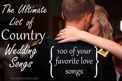 Country and western has come a long way from it's southern us origins. The Ultimate List of Country Wedding Songs - Seeing Sunshine