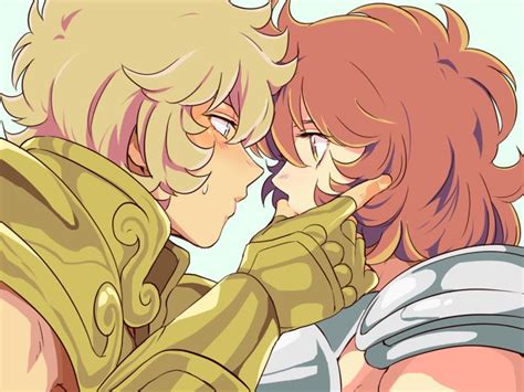 Este artículo trata sobre aiolia de leo de las obras directas de masami kurumada. Aioria y Marin | Saint seiya, Caballeros y Arte