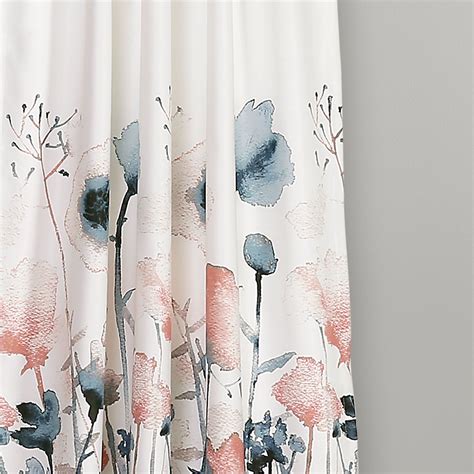 Check spelling or type a new query. Zuri Flora Room Darkening Window Curtain Panels Blue/Coral ...