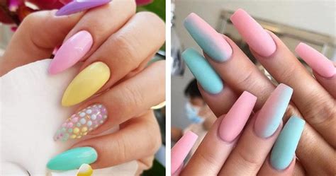Hermoso diseño de uñas acrílicas de colores. Uñas acrílicas decoradas: 12 ideas - Ellas Hablan