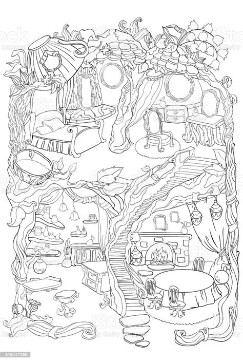 Check spelling or type a new query. Colouring Page Of Fairy House Stock Illustration ...