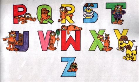 Each one includes an adorable color, cut and paste craft, so we are pulling this whole set of printable alphabet crafts together into one place! Garfield alphabet - part 2 by lambini on deviantART ...