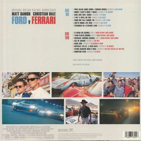 3 guitars, keyboards / piano, organ, bass, stand up bass, drums, percussion, and a horn section. VARIOUS Ford v Ferrari (Soundtrack) Vinyl at Juno Records.