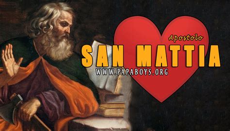 Il greco matthias (o, in alcuni manoscritti, maththias) è un nome derivato da mattathias. Il Santo di oggi 14 Maggio 2020 San Mattia, Apostolo