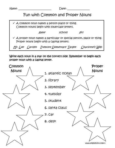 Common nouns worksheets, proper nouns worksheets. Image result for common proper noun fun worksheets for grade 3 | Nouns worksheet, Proper nouns ...