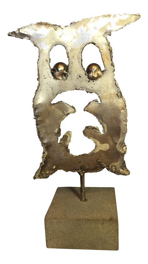 Italian Metal Owl Sculpture Scultore on Chairish.com | Sculpture, Lion sculpture, Metal