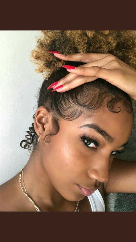 It starting with the short and medium up to the long haircuts you can find exciting models. @Amani M | Natural hair styles, Curly hair styles, Edges hair