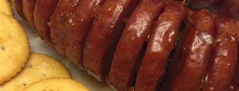 Mix dry ingredients together in a small bowl. Baked Summer Sausage Recipe With Apricot-Mustard Glaze - Melanie Cooks