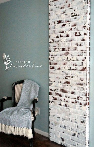 This diy faux brick wall is an easy and inexpensive brick accent wall for your rustic decor! DIY Faux Brick Exposed Chimney | Faux brick, Faux brick ...