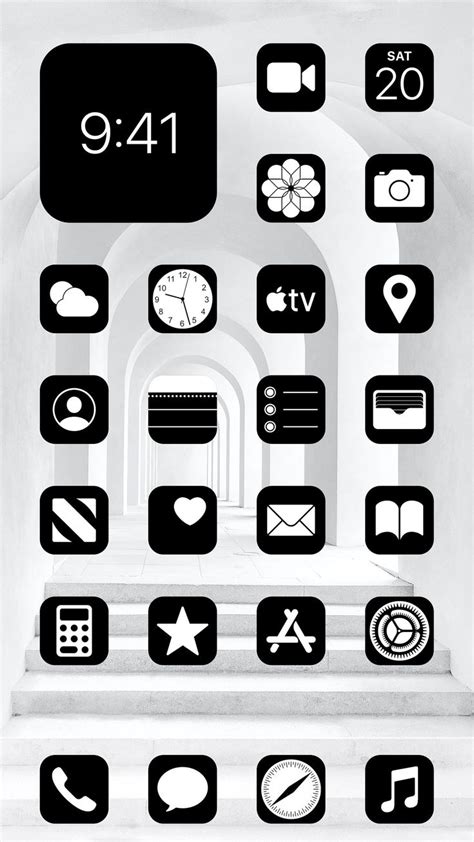 The global community for designers and creative professionals. Aesthetic Black iOS 14 App Icons Pack - 108 Icons - 1 ...