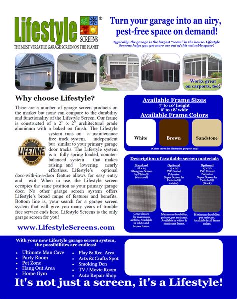 The lifestyle garage, offered by breezy garage screens is the coolest screen in the planet! Lifestyle Garage Door Screens - Enhance Your Garage With A ...