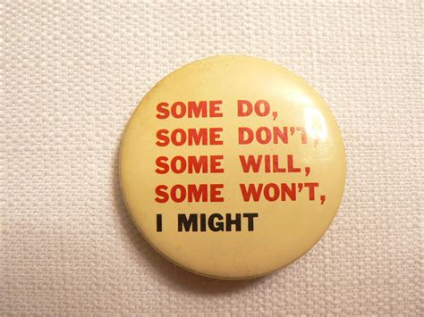 Vintage 80s Some Do Some Don't Some Will Some | Etsy | Pin 