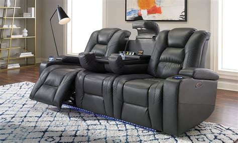 The lucca corner sofa is available in the chaise left or canyon home threatre recliner sofa with cup holder (low stock). Power Reclining Sofa with USB Charging and LED | Haynes ...