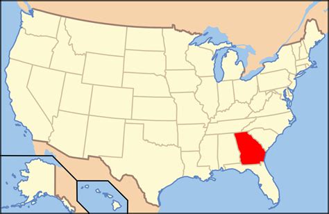 Where is atlanta located in georgia, usa. File:Map of USA GA.svg - Wikipedia