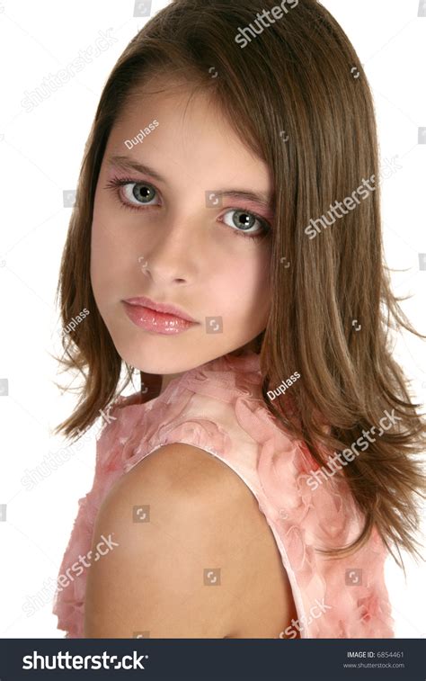 Tee ngirl sitting on old cart at train station. Beautiful 12 Year Old Girl In Make-Up And Formal Dress ...