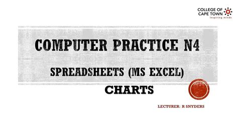 If you don't see any interesting for you, use our search form on bottom ↓. COMPUTER PRACTICE N4 :EXCEL CHARTS - SO6,LO6.1-6.3 - YouTube