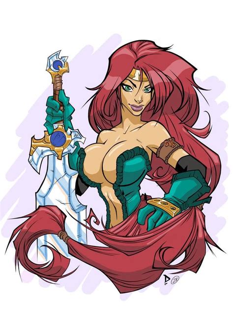 It's red monika, from battle chasers: Delgado Red Monika - Colored by whitewolf-colorist on ...